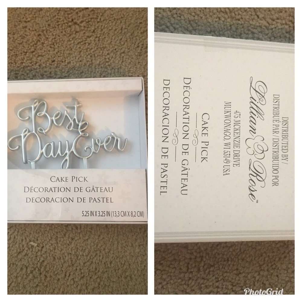 Wedding Sign & Cake Pick